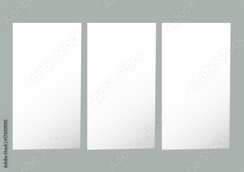 White paper with copy space on grey background.