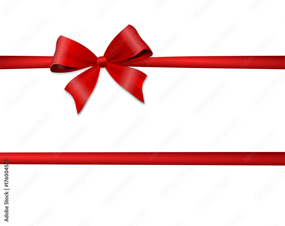 Geschenk rotes Schleifenband Geschenk rotes Schleifenband