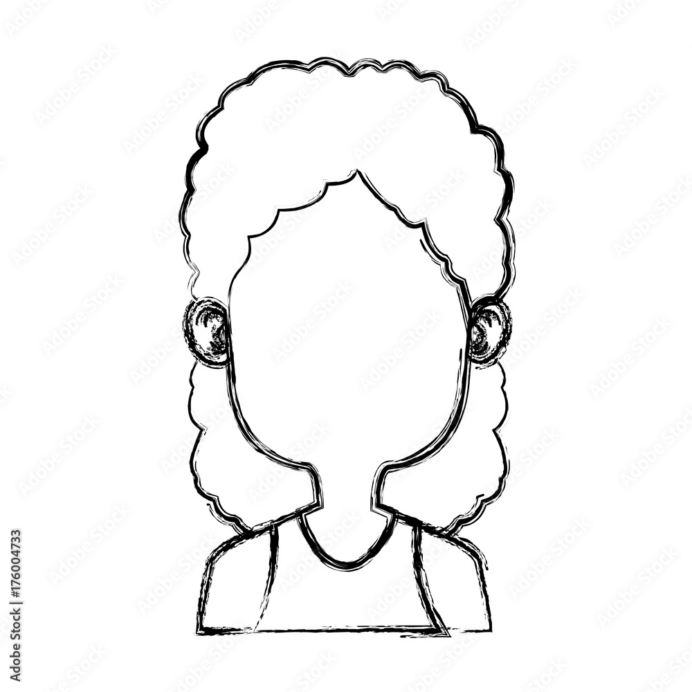 Girl faceless cartoon icon vector illustration graphic design