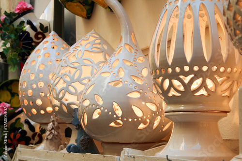 Apulian ceramic lamps