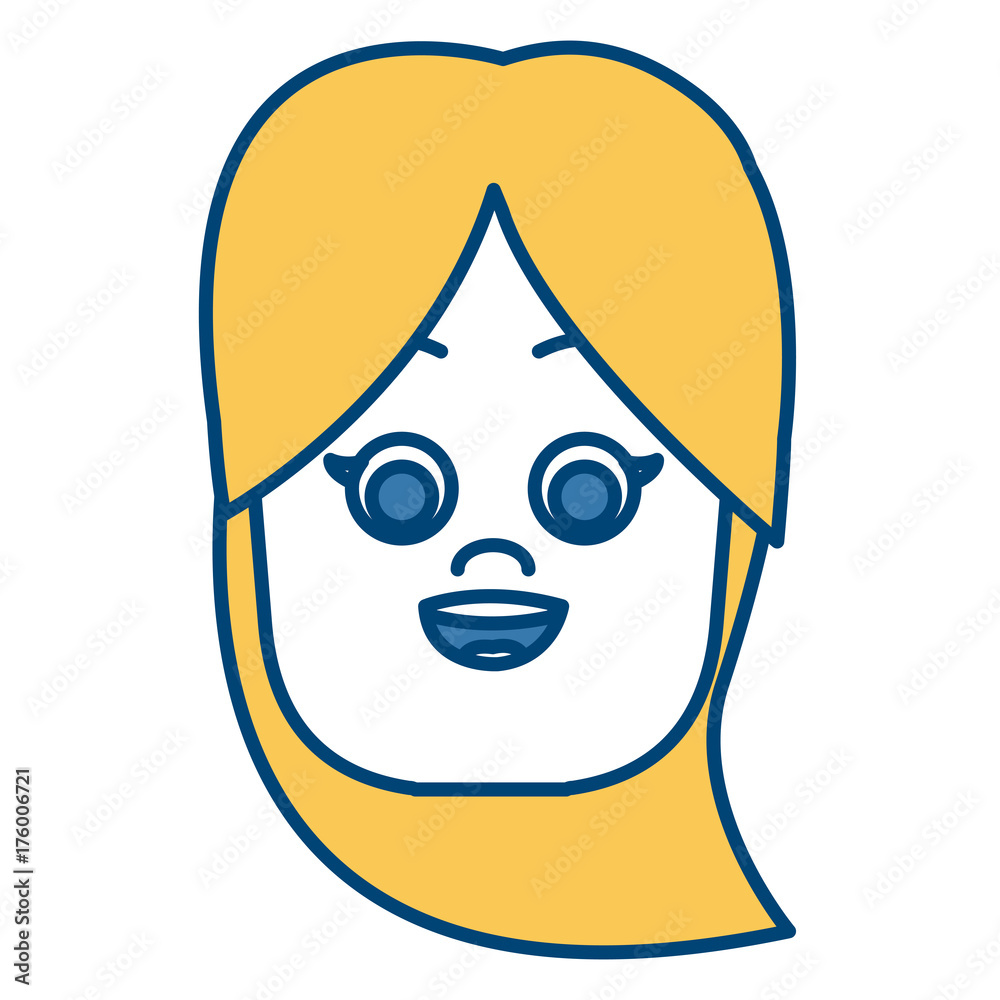 Cute girl face icon vector illustration graphic design Cute girl face icon vector illustration graphic design