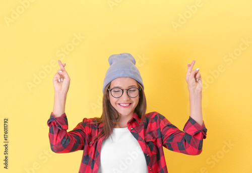Teenager girl in casual clo...