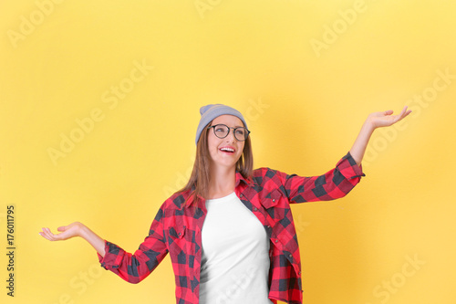 Emotional teenager girl in ...