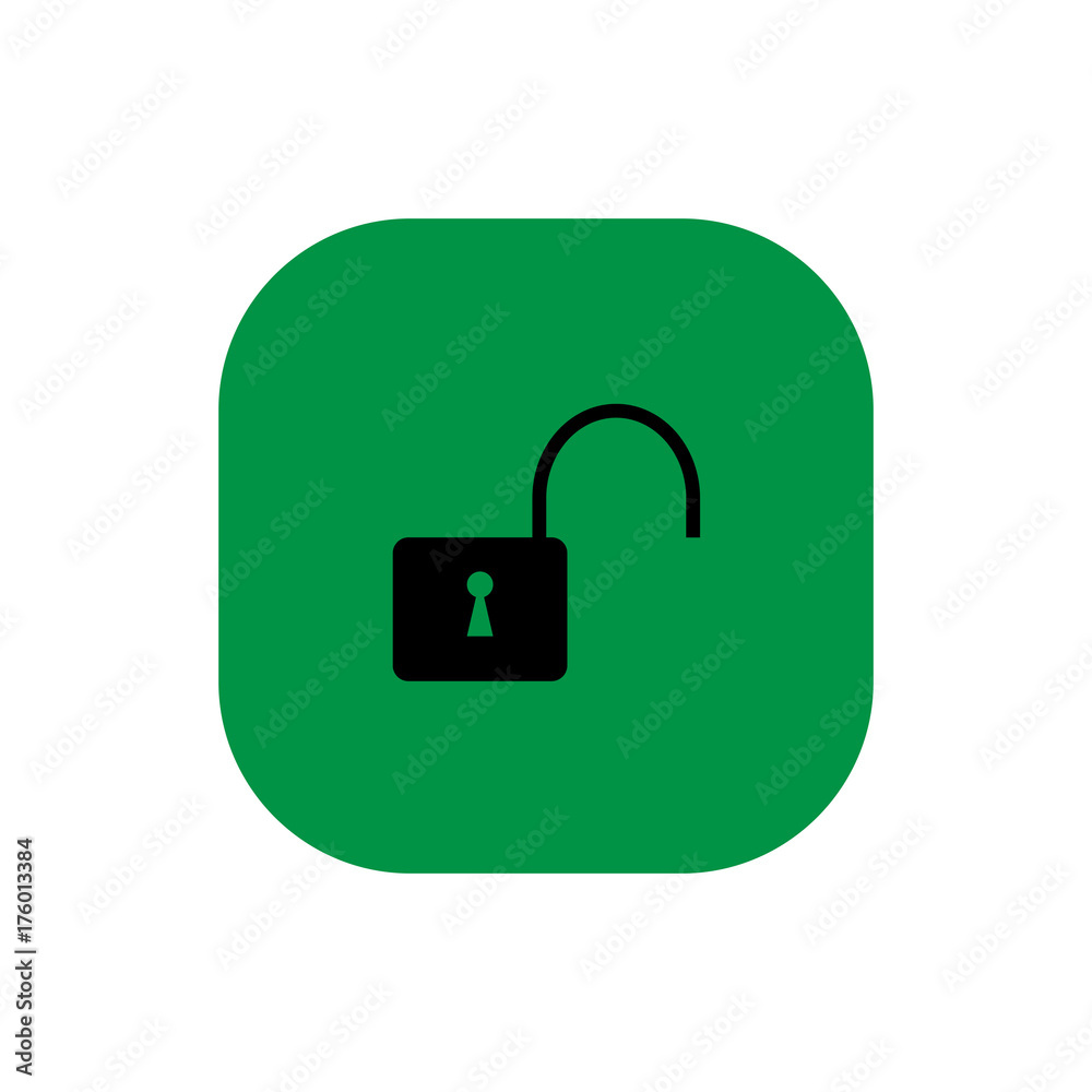 Padlock open icon vector Padlock open icon vector
