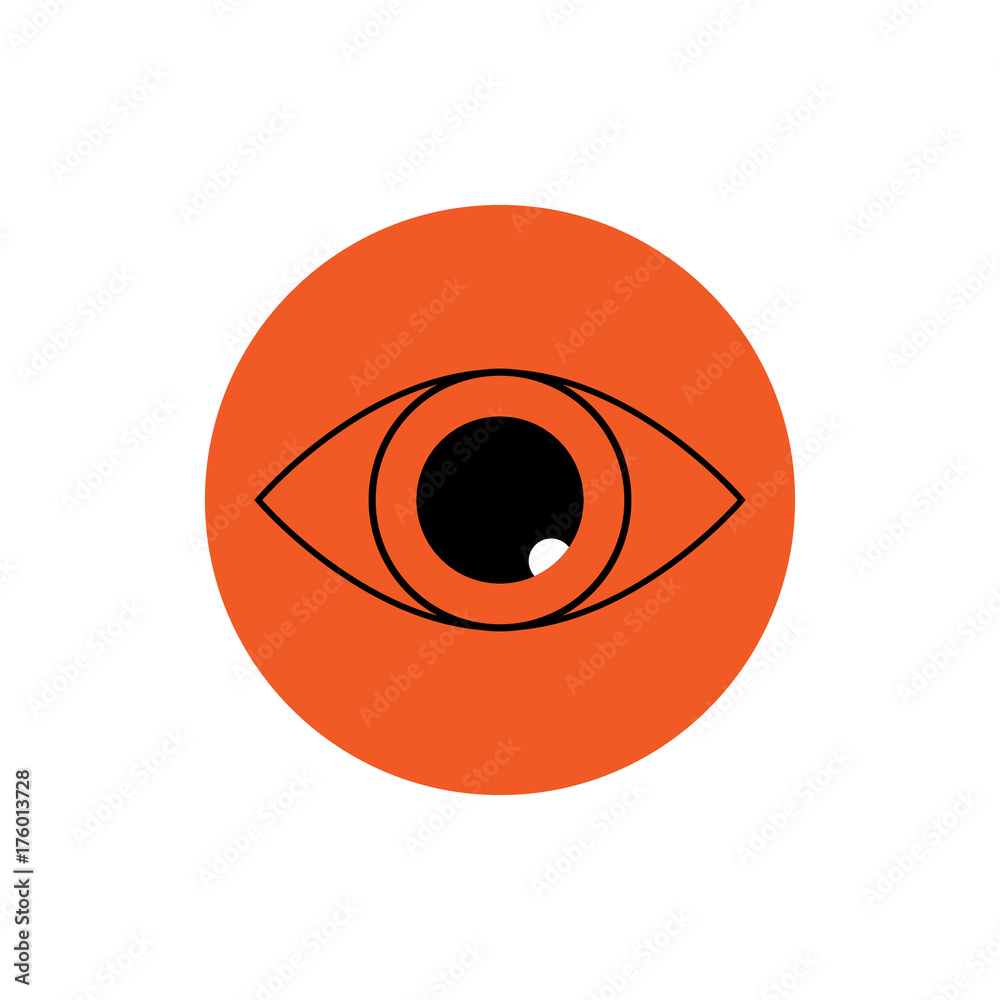 eye round icon vector eye round icon vector