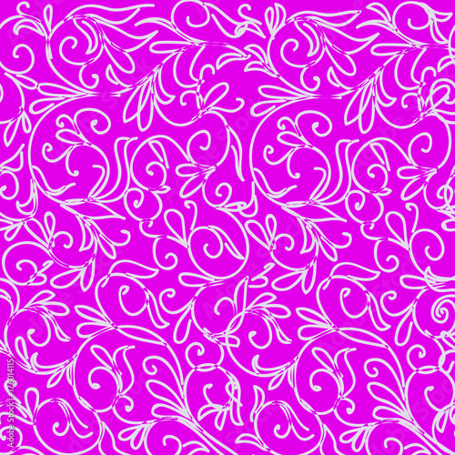 Pink background with ornamental pattern. Illustration.