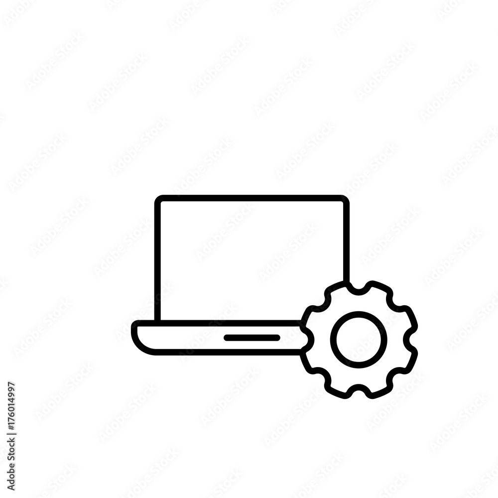 Fotografie website optimization line black icon
