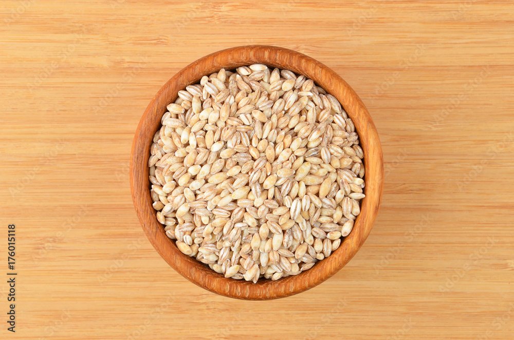 Barley grits in bowl Barley grits in bowl