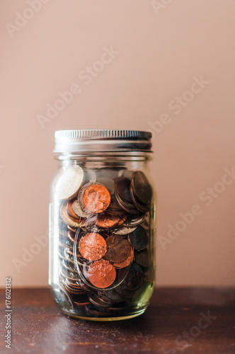 A jar of coins