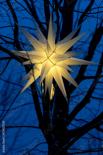 Christmas decoration of the street in the city