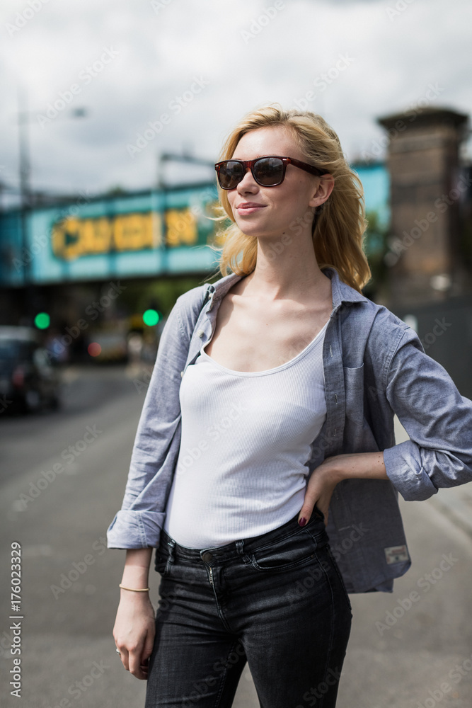 Young woman in the city Young woman in the city
