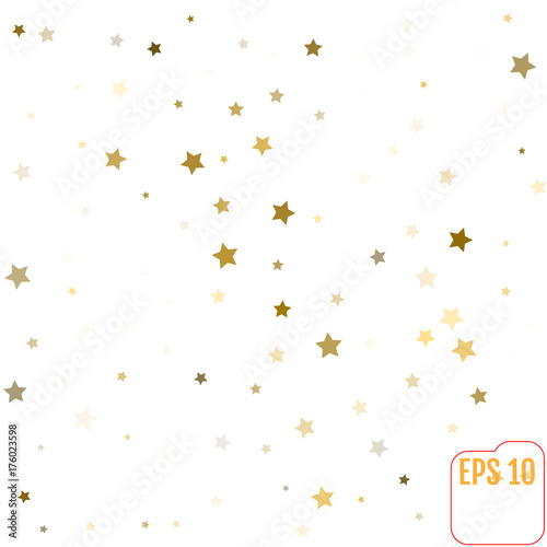 Gold star background. Verctor illustration