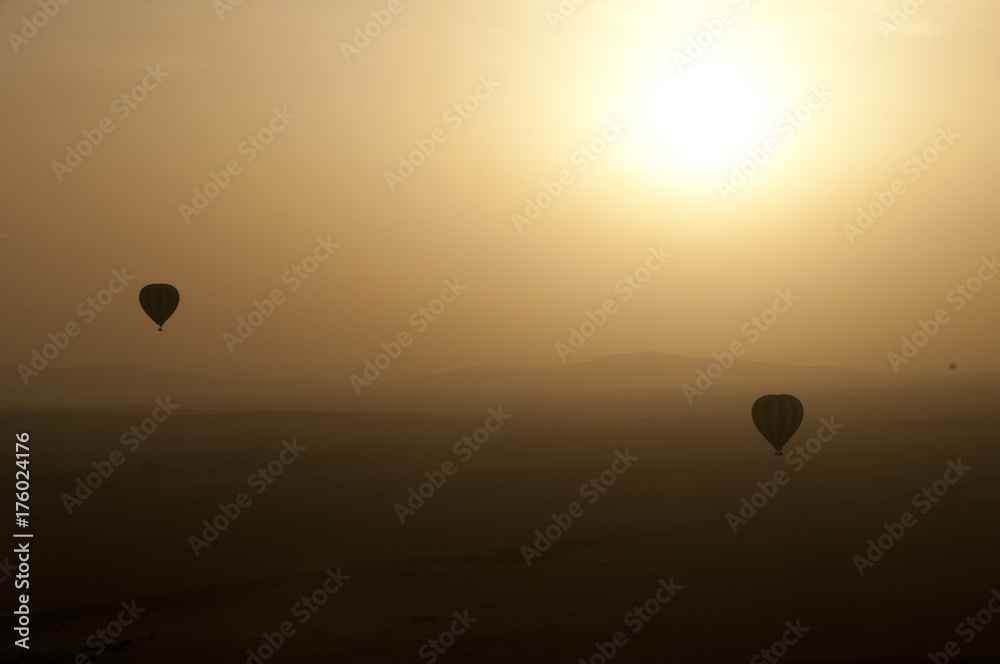 Hot Air Balloons At Sunrise at Kenia Hot Air Balloons At Sunrise at Kenia