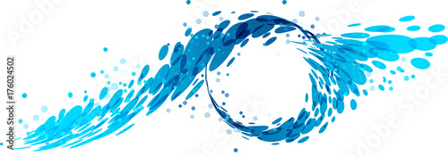 Splash wave with circle shape