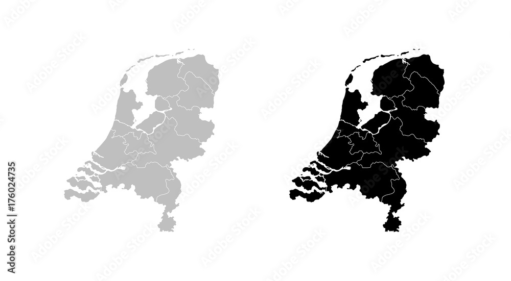 Fototapeta mapa Holandii