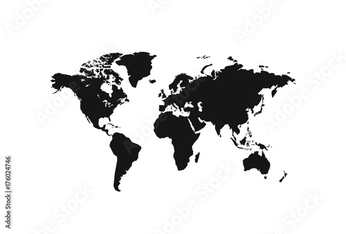 Political World Map vector Illustration
