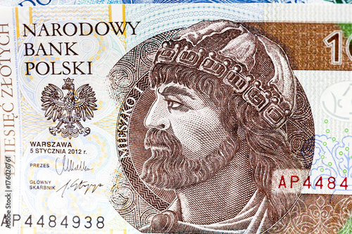 Ten zlotys, close-up