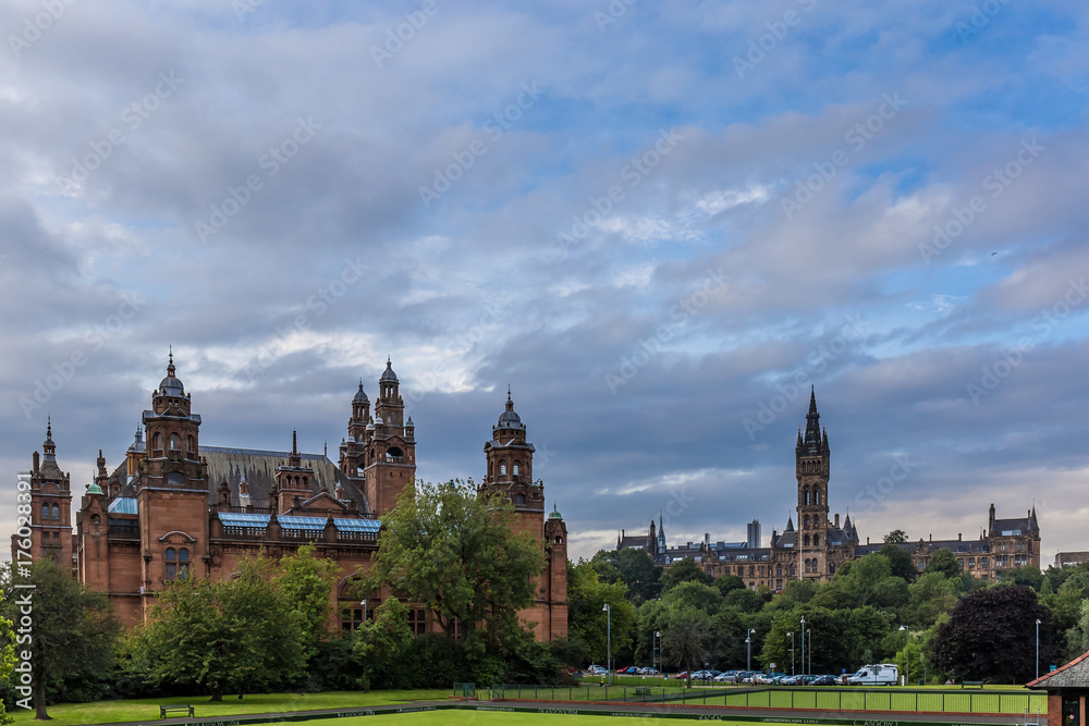 Fototapeta View of Central Glasgow in Scotland