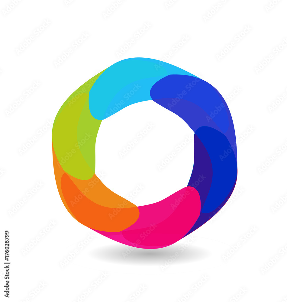 Abstract circle with different shades of circle, icon vector Abstract circle with different shades of circle, icon vector
