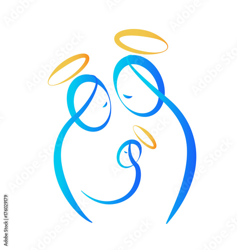 Nativity of the Lord Jesus Christ. Christmas. vector icon