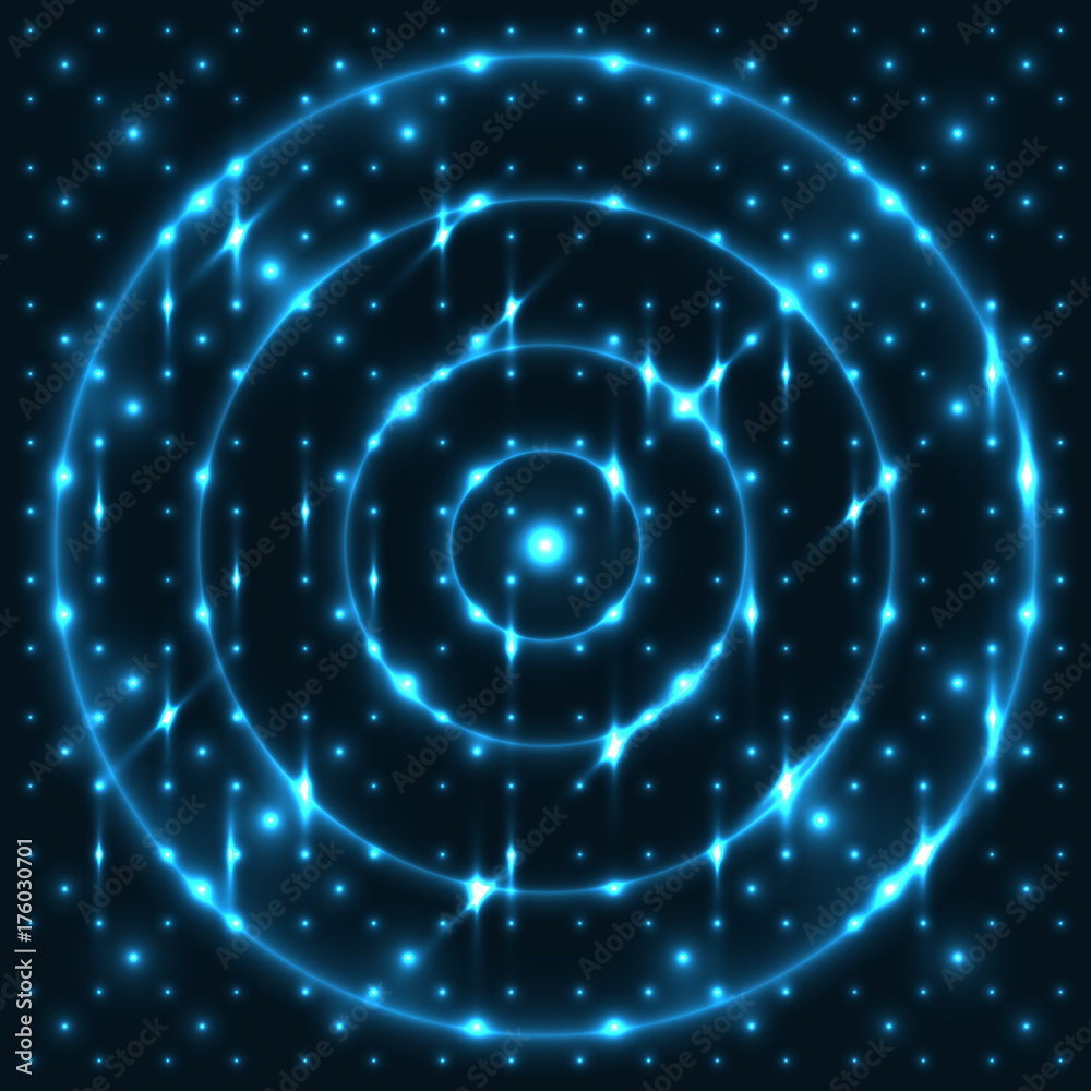 Bright, shining and glaring abstract pattern with circles. Beautiful decorative rounds on dark cosmic background. Vector EPS10 file. Bright, shining and glaring abstract pattern with circles. Beautiful decorative rounds on dark cosmic background. Vector EPS10 file.