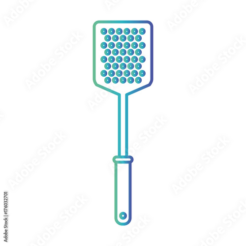 frying square spatula silhouette gradient color from purple to blue