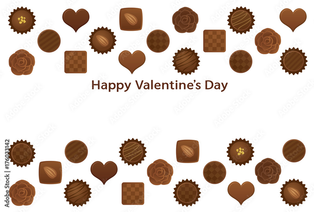 Obraz premium バレンタイン チョコレート はがきサイズ