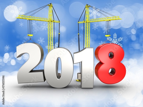 3d 2018 year with crane