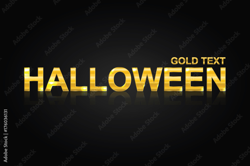 Vector Halloween gold letters. Vector Halloween gold letters.
