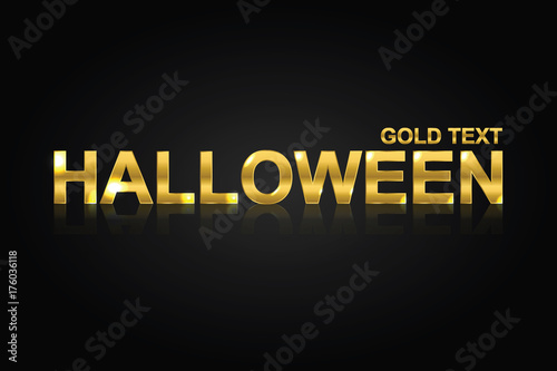 Vector Halloween gold letters.