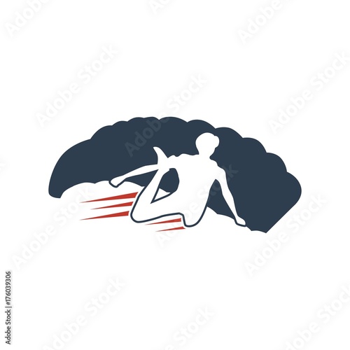 Parachuting, Hang Gliding, Paragliding, Skydiving Logo Illstration