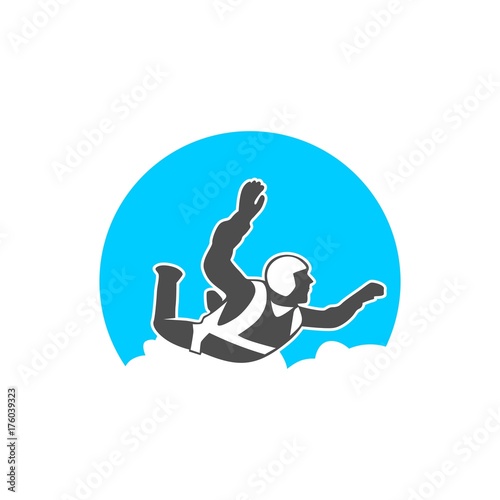 Parachuting, Hang Gliding, Paragliding, Skydiving Logo Illstration