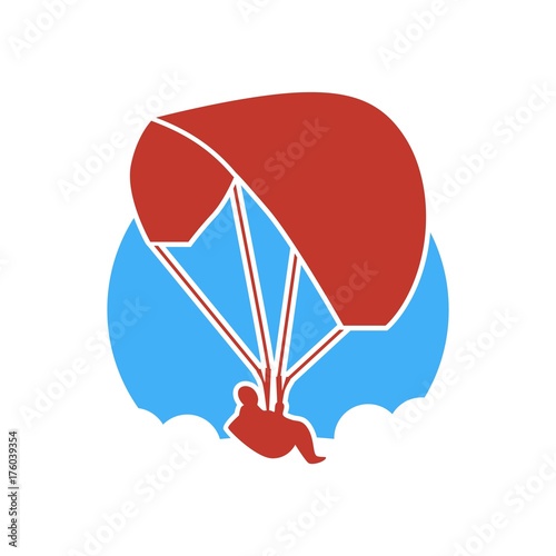 Parachuting, Hang Gliding, Paragliding, Skydiving Logo Illstration