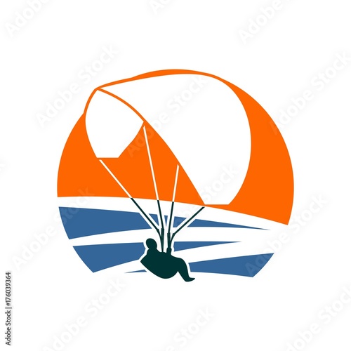 Parachuting, Hang Gliding, Paragliding, Skydiving Logo Illstration