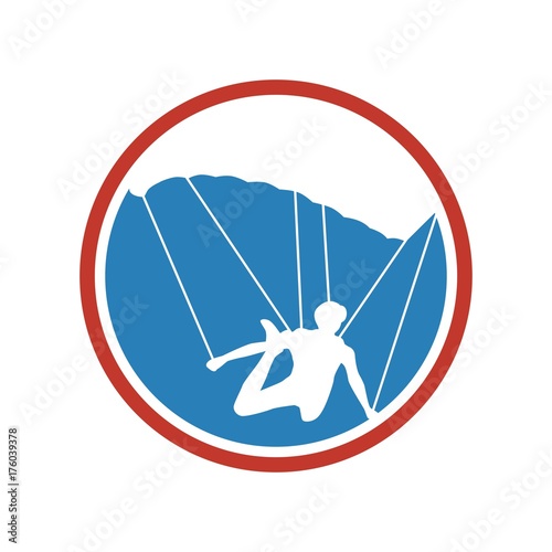 Parachuting, Hang Gliding, Paragliding, Skydiving Logo Illstration