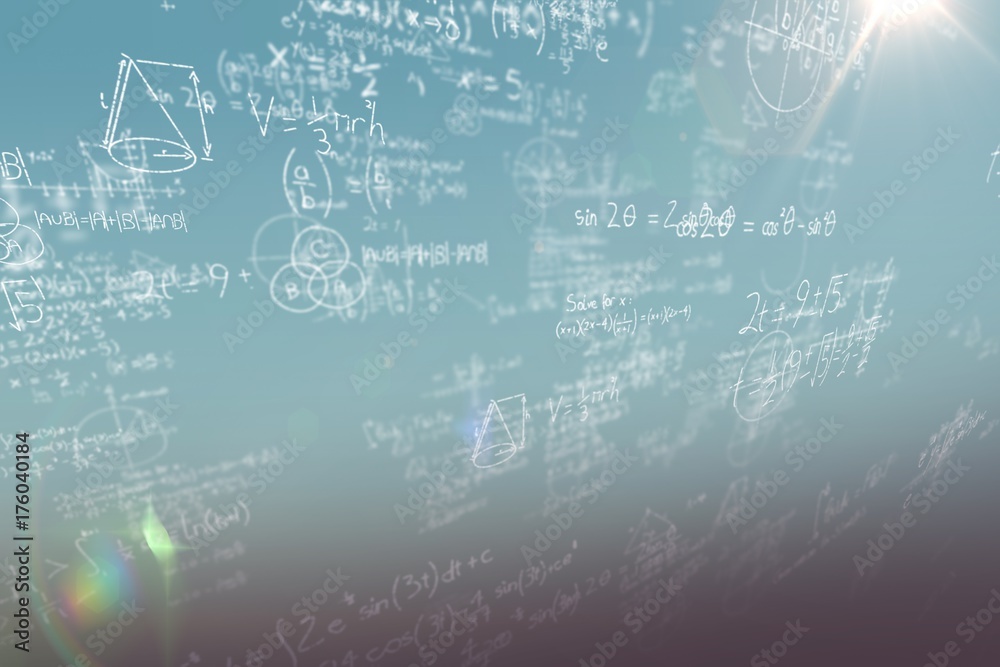 Composite image of mathematical complicated formulas Composite image of mathematical complicated formulas