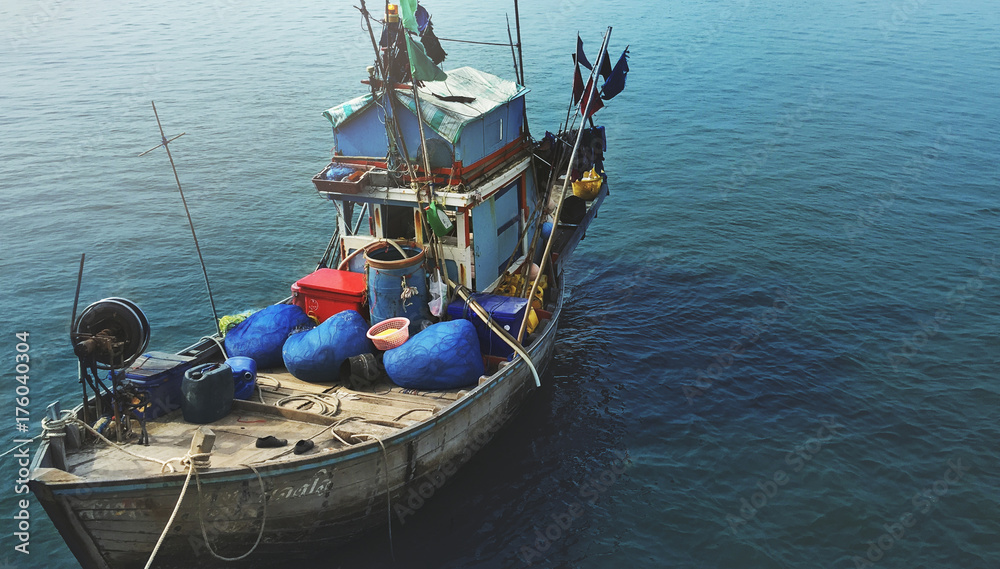 An old fishing boat