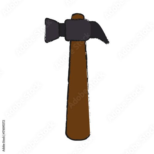 hammer tool icon image vector illustration design