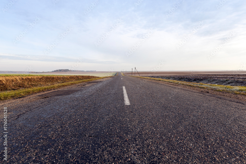 Fototapeta premium rural road in asphalt
