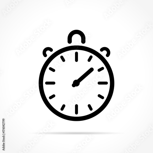stopwatch icon on white background