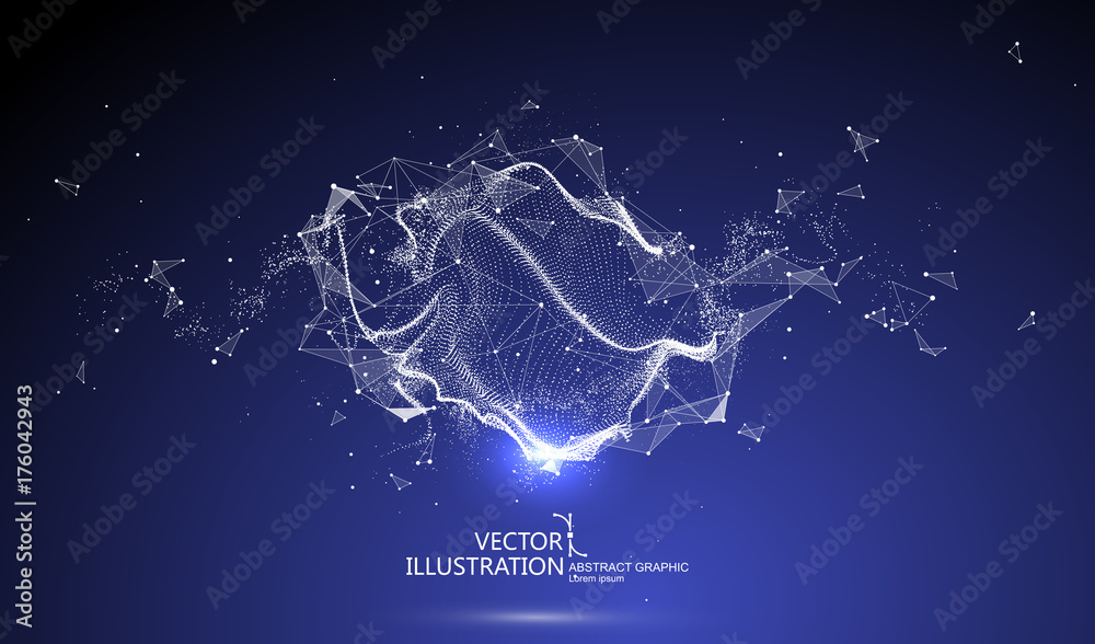 Futuristic globalization interface, a sense of science and technology abstract graphics.