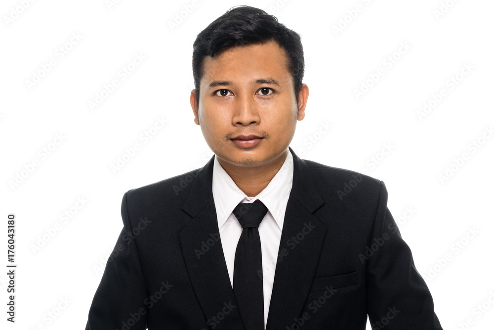 Portrait of a business man with suit. Isolated on white background Portrait of a business man with suit. Isolated on white background