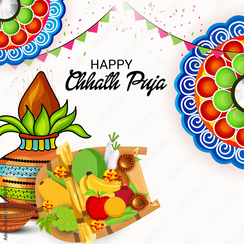 Fototapeta premium Happy Chhath Puja.