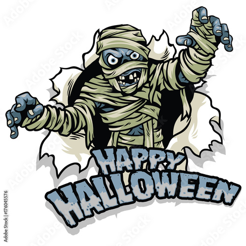 halloween design mummy character