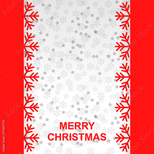 Christmas greeting background with snowflakes