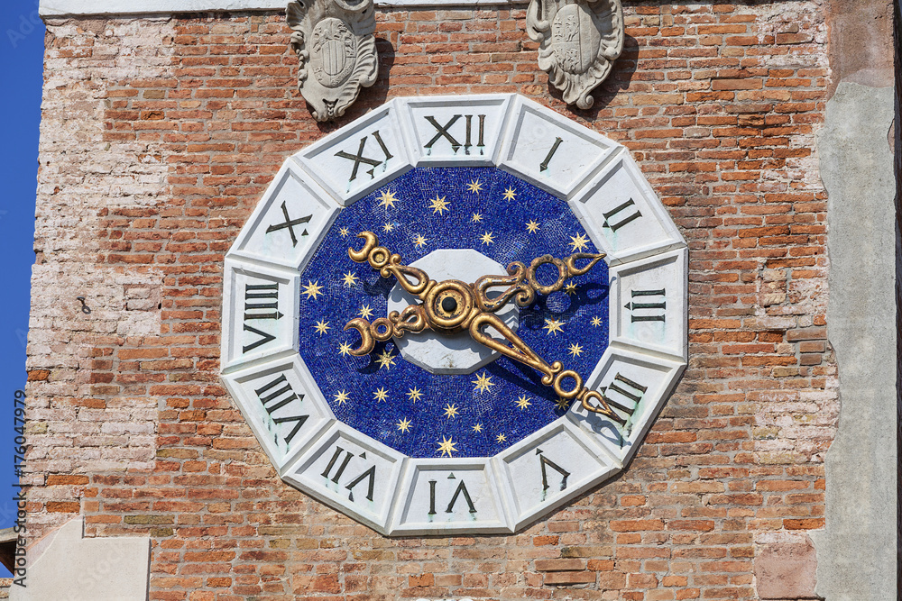 Venetian Arsenal, complex of former shipyards and armories, clock tower,Venice, Italy Venetian Arsenal, complex of former shipyards and armories, clock tower,Venice, Italy