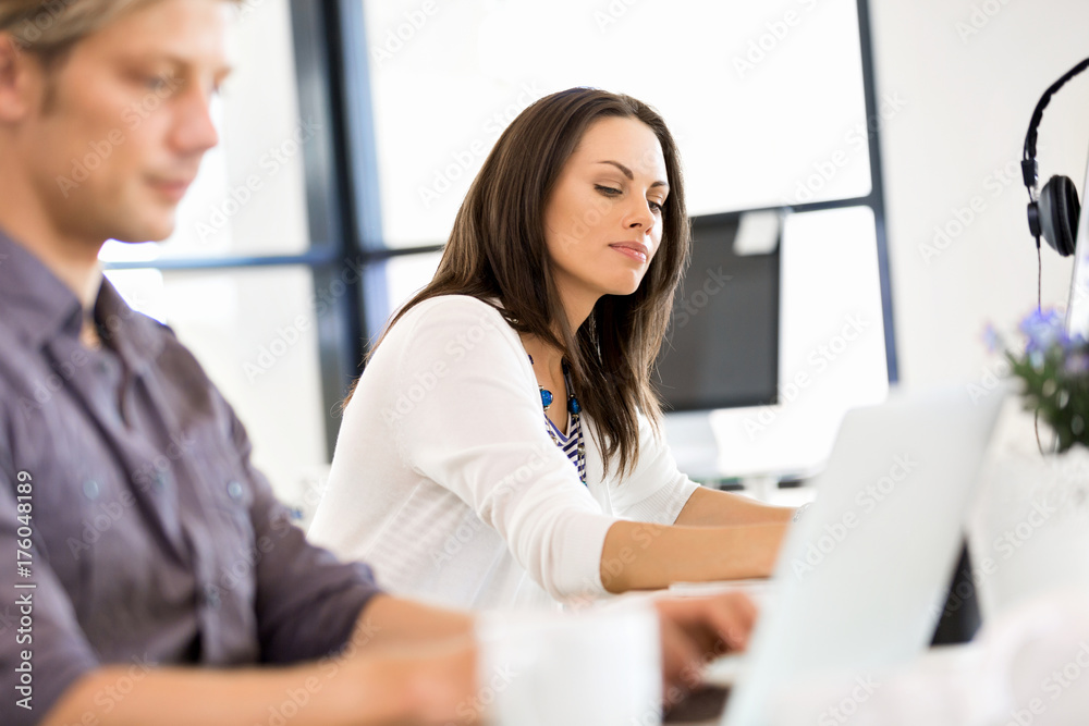 Happy entrepreneur or freelancer in an office or home Happy entrepreneur or freelancer in an office or home