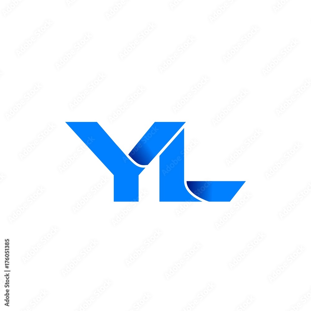 Letter YL Logotype Design for Company Name Colored Blue Swoosh. Vector Logo  for Business and Company Identity Stock Vector - Illustration of company,  icon: 203875071