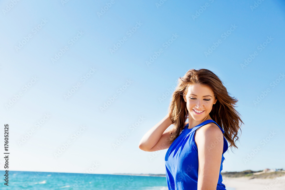 Young woman at the beach