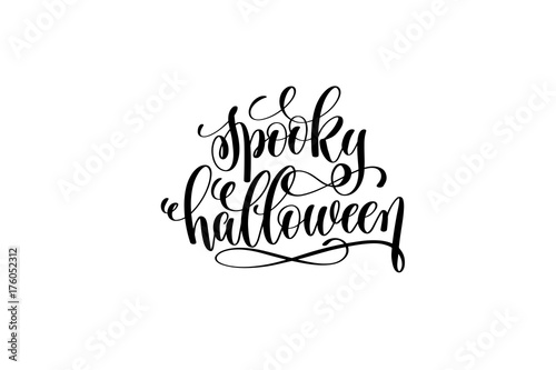 spooky halloween hand lettering holiday inscription